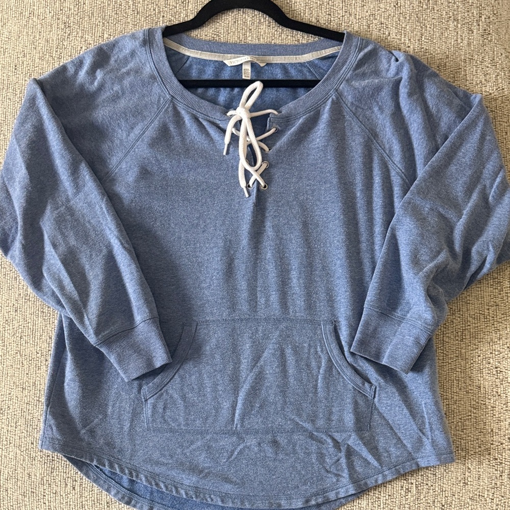 VS Blue Lace-Up Sweatshirt